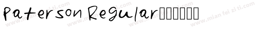 Paterson Regular字体转换
